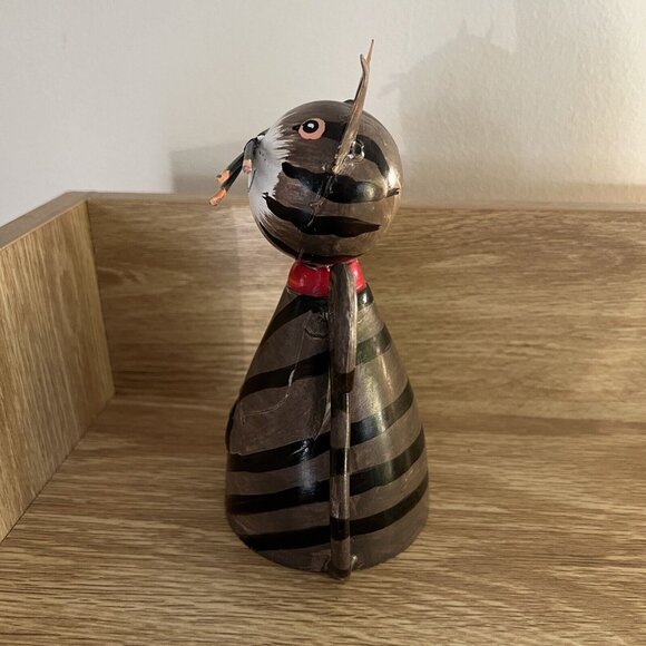 Faye SAS Blanquefort Made In France Cat Home Decor Trinket Metal Hand-Painted - Picture 6 of 9